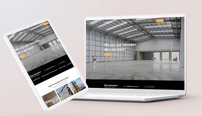 Mockup website Bilgin Betonvloeren